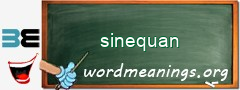 WordMeaning blackboard for sinequan